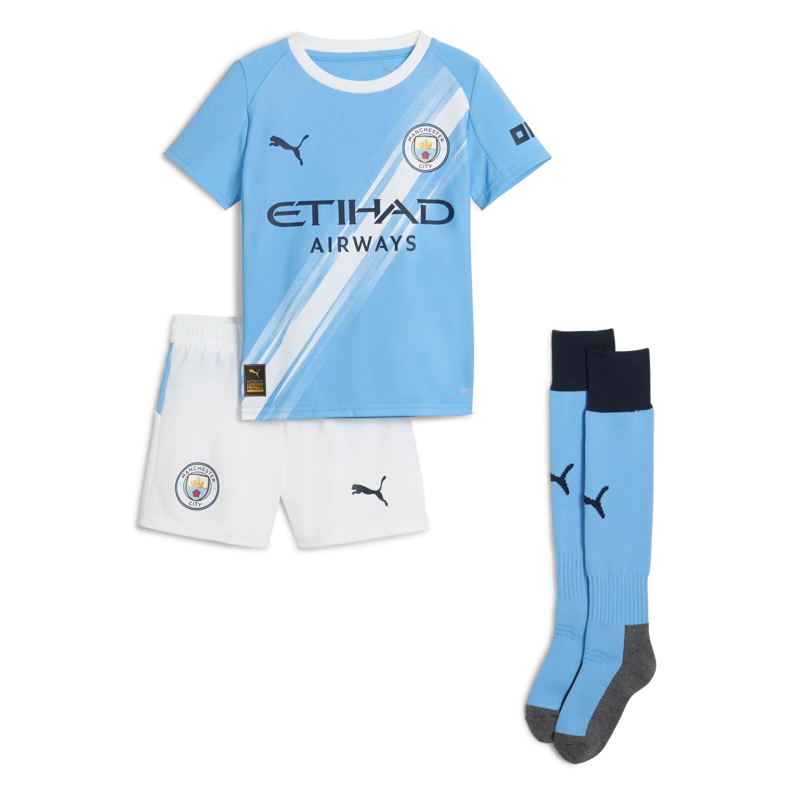2025-26 Manchester City Kids Football Kit - Home