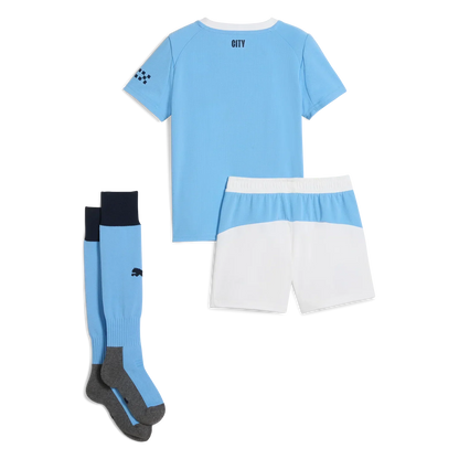 2025-26 Manchester City Kids Football Kit - Home