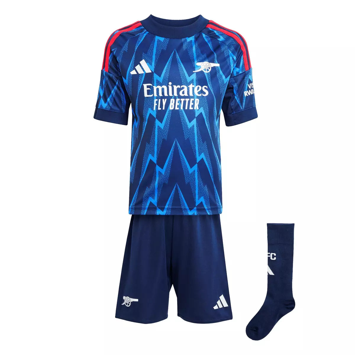 2025 26 arsenal kids football kit away