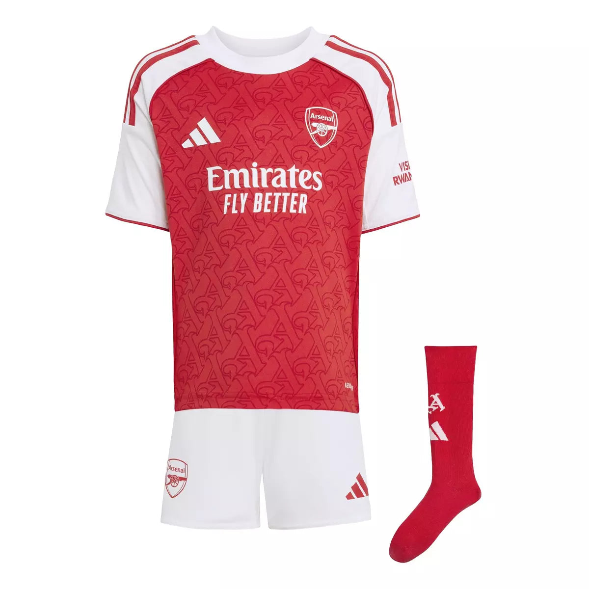 2025 26 arsenal kids football kit home