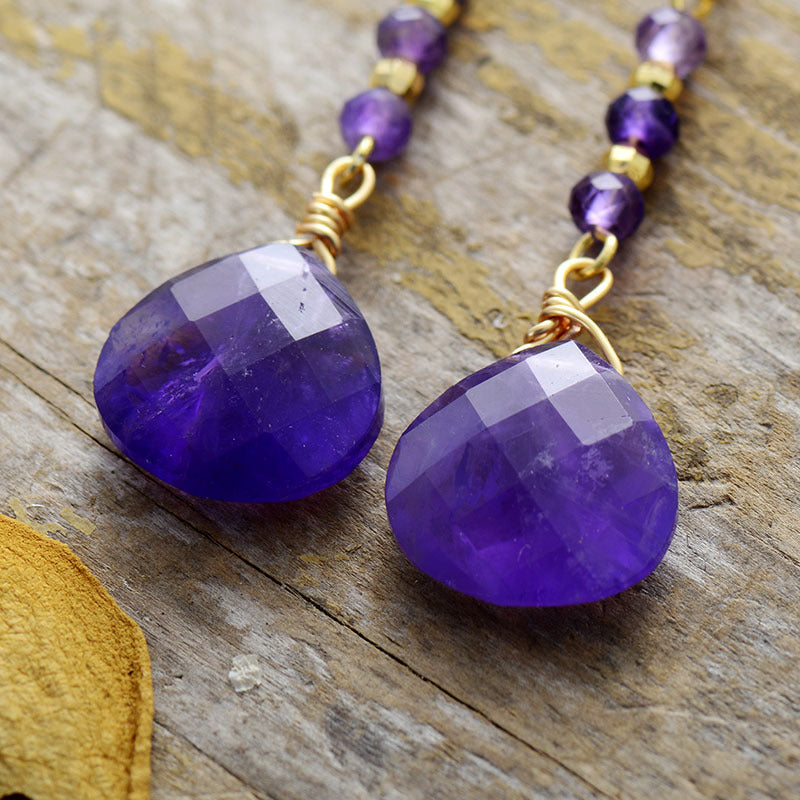 gemstone beaded studs