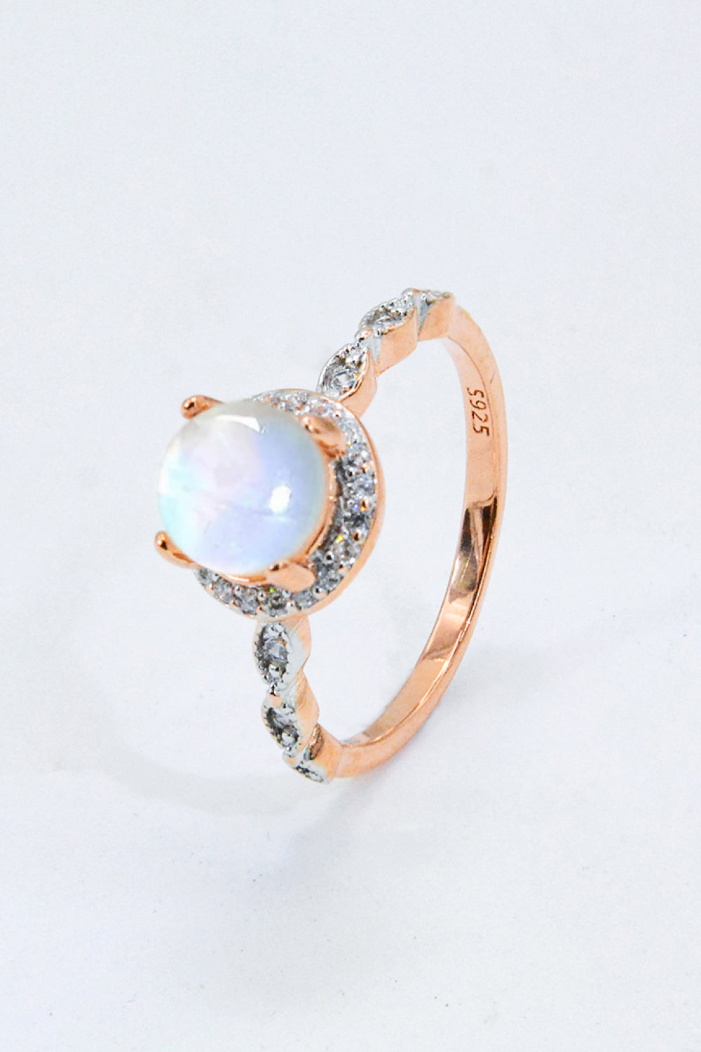 round moonstone ring