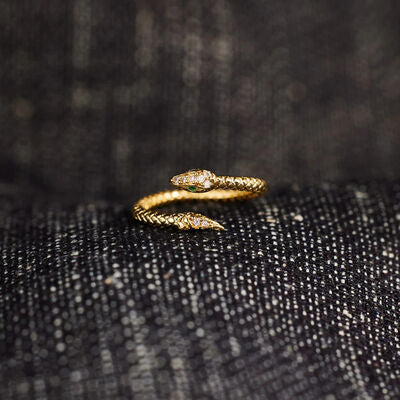 gold serpent twist ring