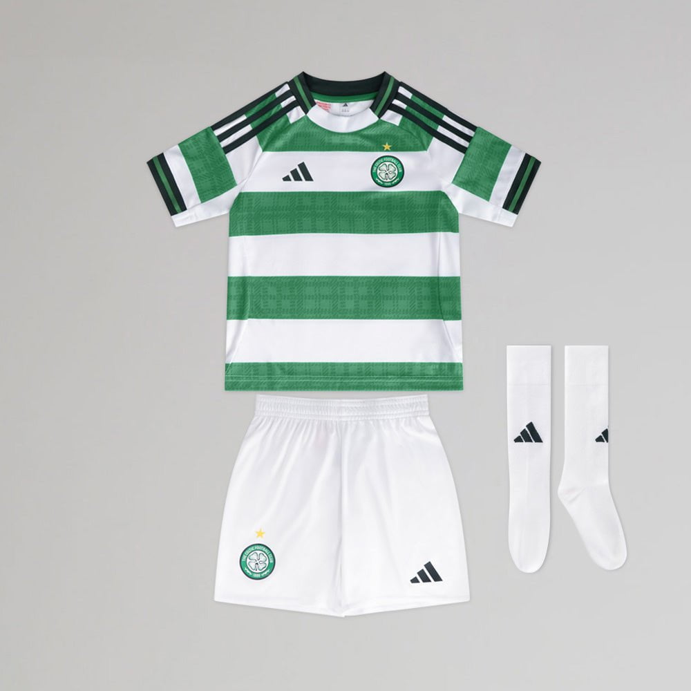 2025-26 Celtic Kids Football Kit Home