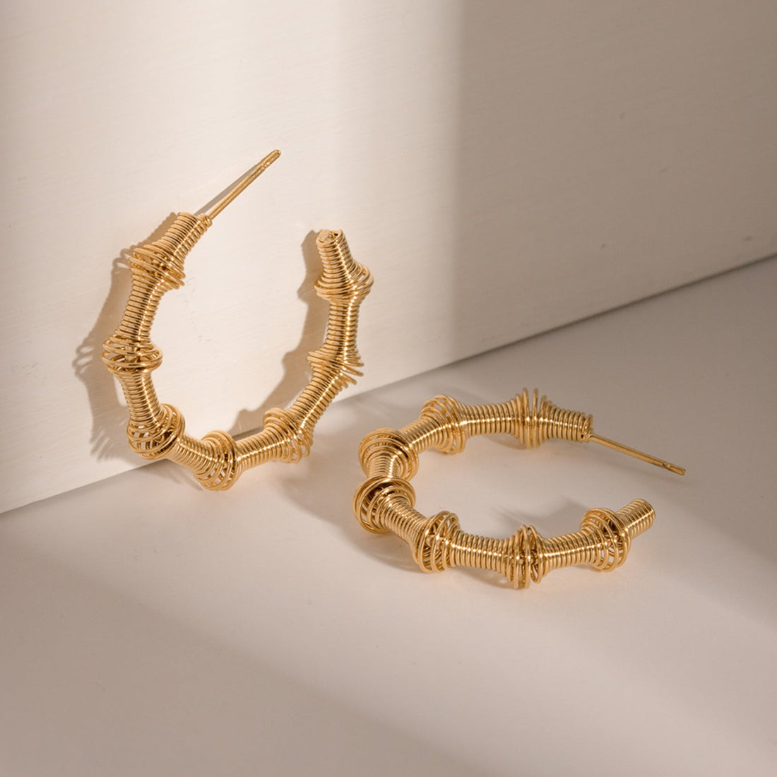 gold c hoop earrings