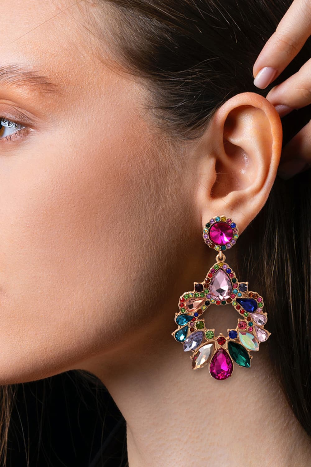 glass stone alloy dangles