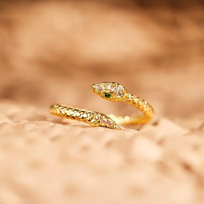 gold serpent twist ring