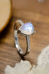 moonstone side stone ring