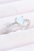 moonstone teardrop ring