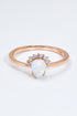 rose gold moonstone pear ring
