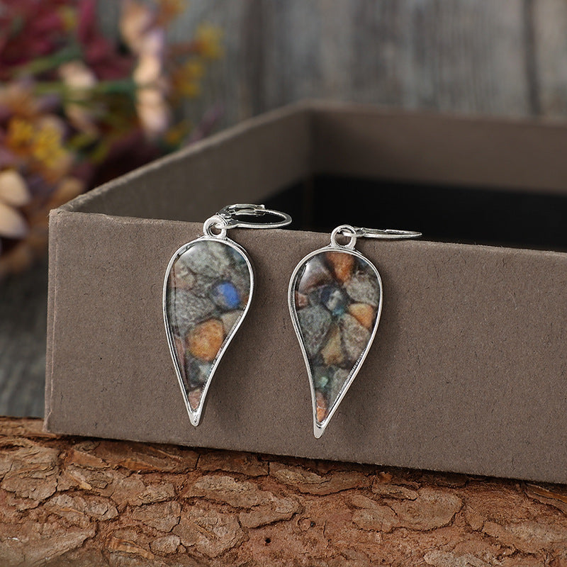 gemstone drop earrings