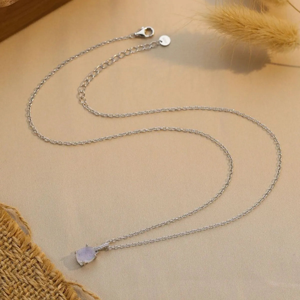 moonstone silver pendant