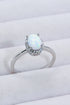 4 prong opal silver ring