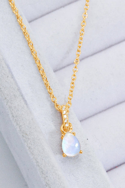 moonstone teardrop neckchain