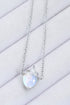 moonstone heart pendant necklace