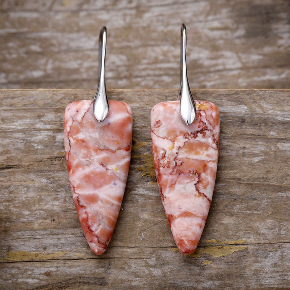 geometric stone earrings