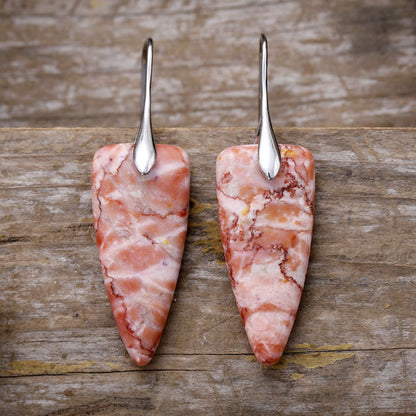 geometric stone earrings