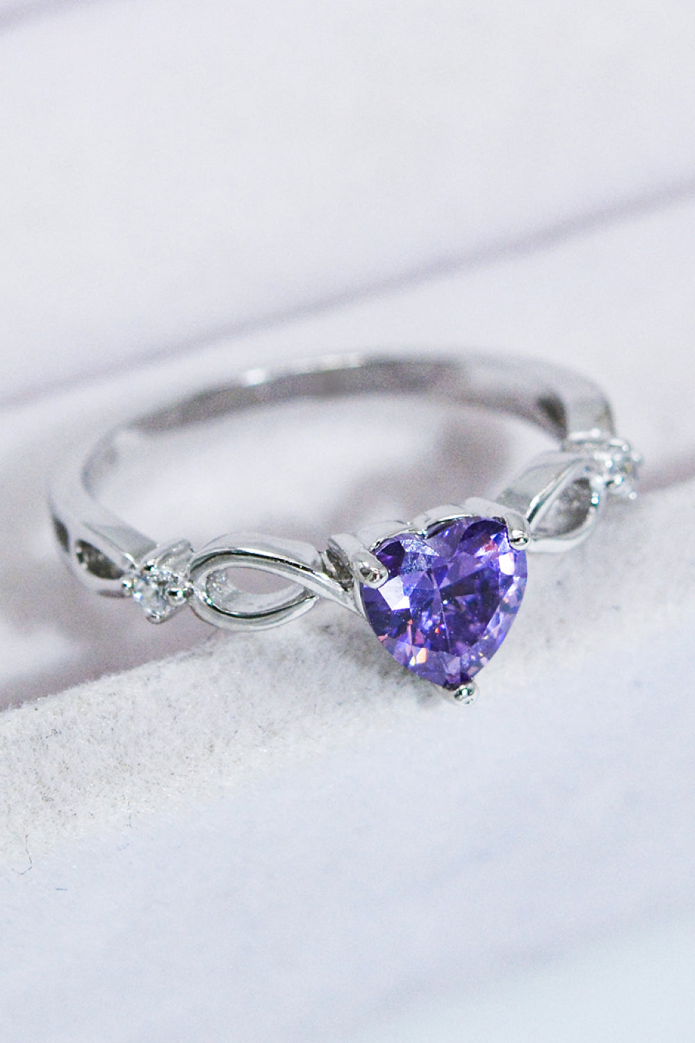 crystal heart silver circle