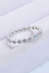 moonstone zircon silver ring
