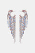 fringed crystal drop hoops