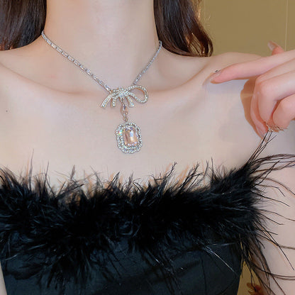 geometric crystal pendant