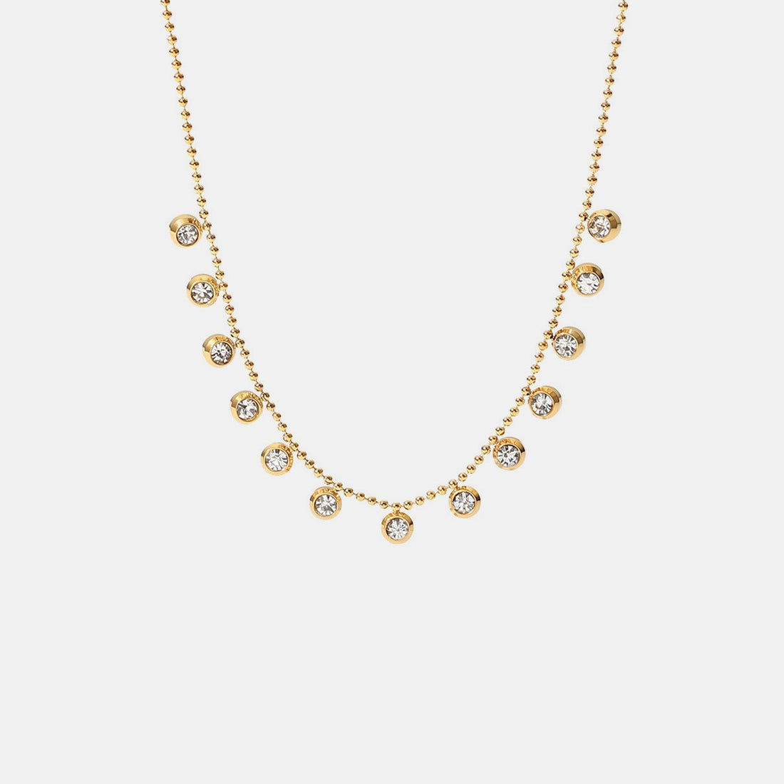 gold zircon pendant chain