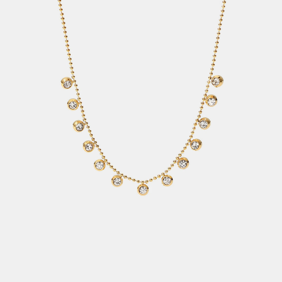 gold zircon pendant chain