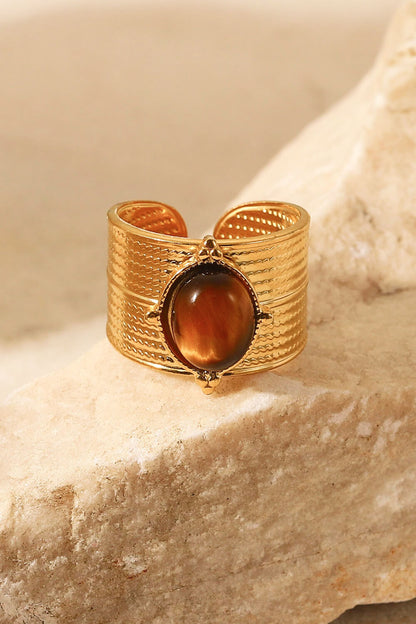 gold wide open ring