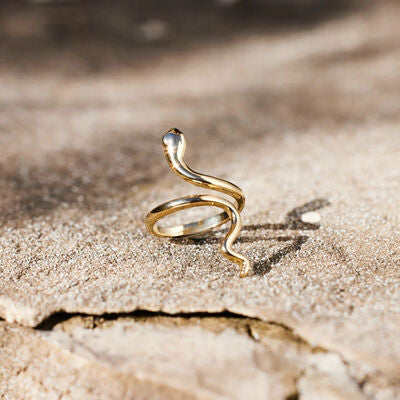 gold snake twist ring