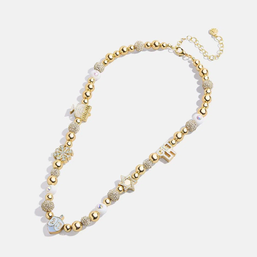 gold beaded rhinestone chain