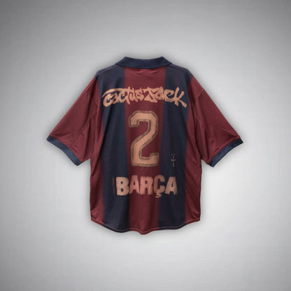 2001/02 FC Barcelona x Travis Scott Retro Home Shirt - Limited Edition