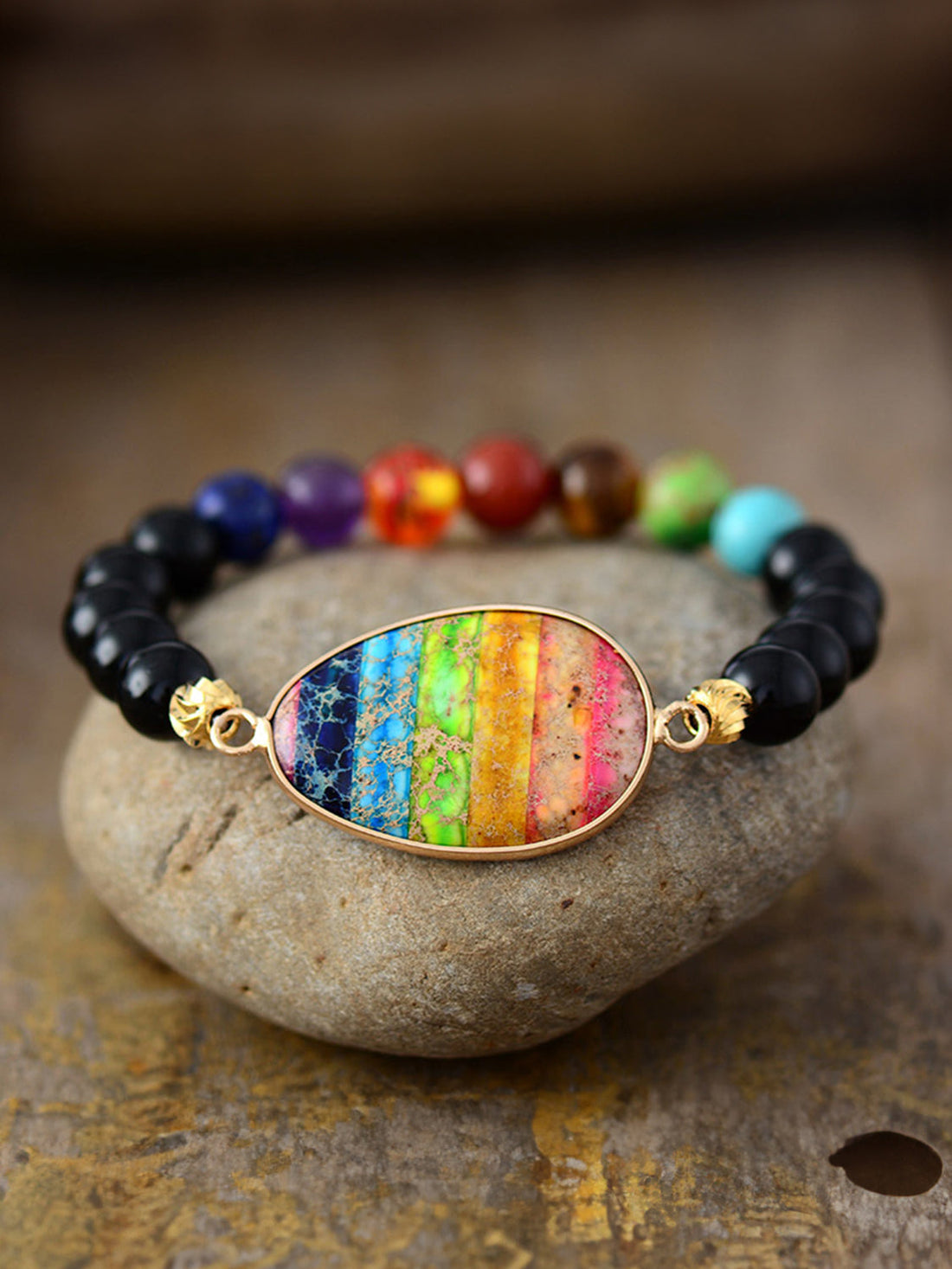geometric beaded bracelet