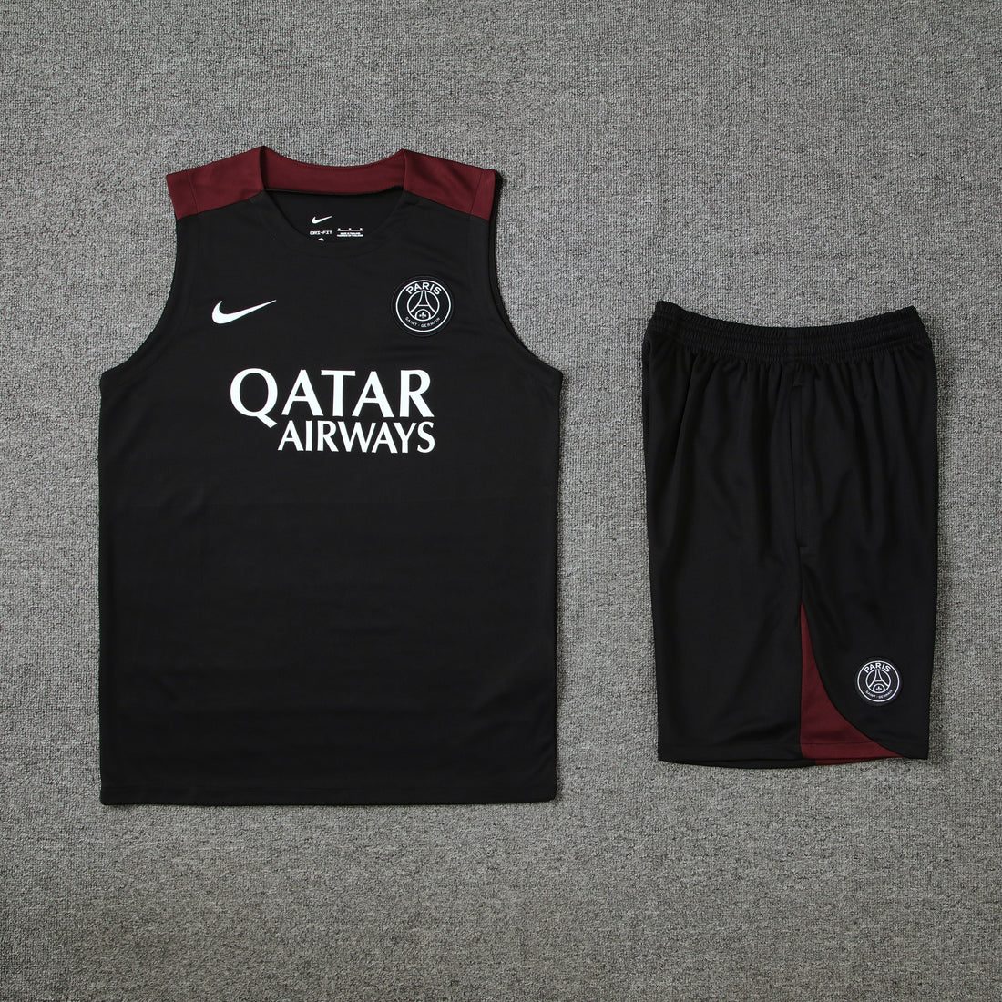 PSG Training Set 2024-25 - Sleeveless Black and Red