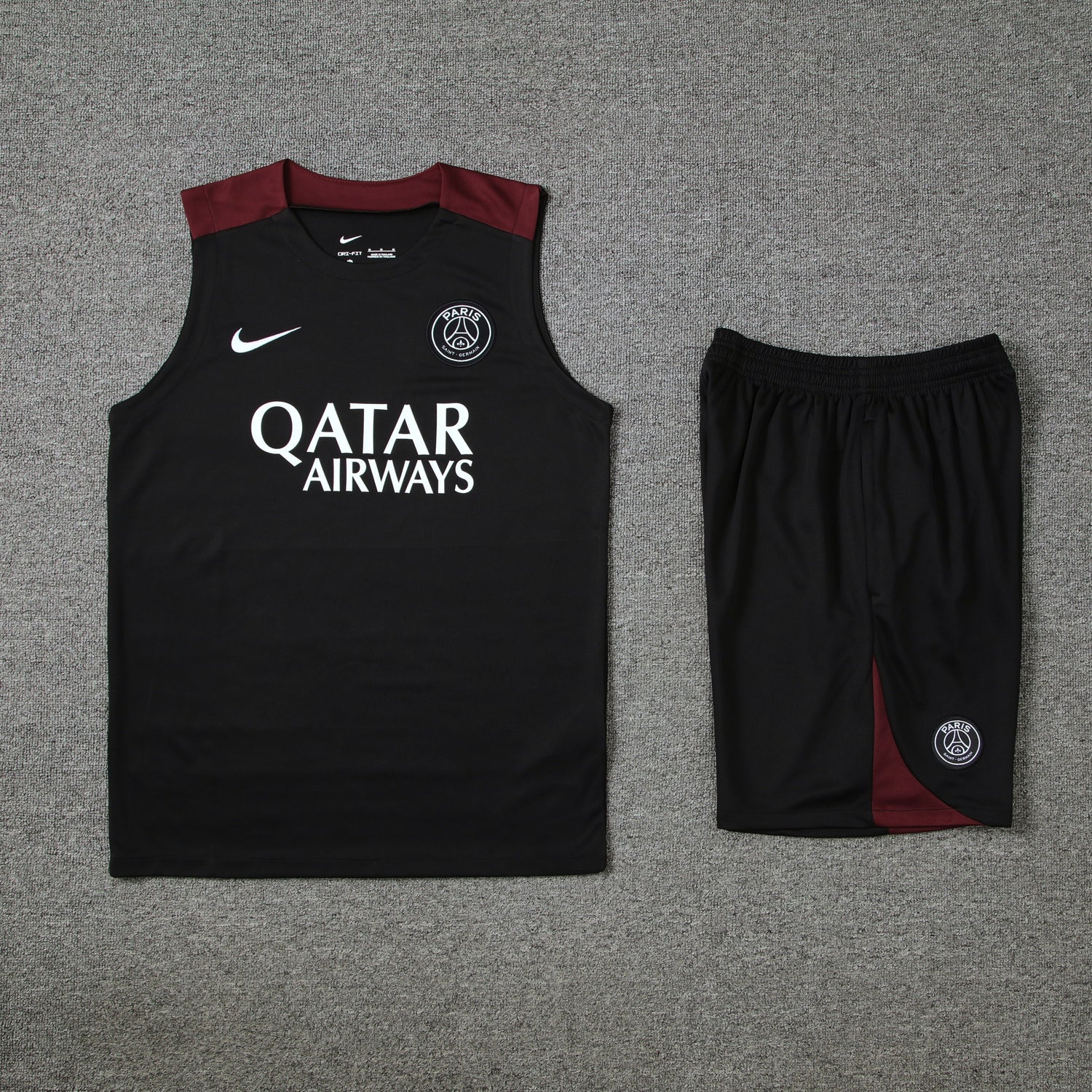 PSG Training Set 2024-25 - Sleeveless Black and Red