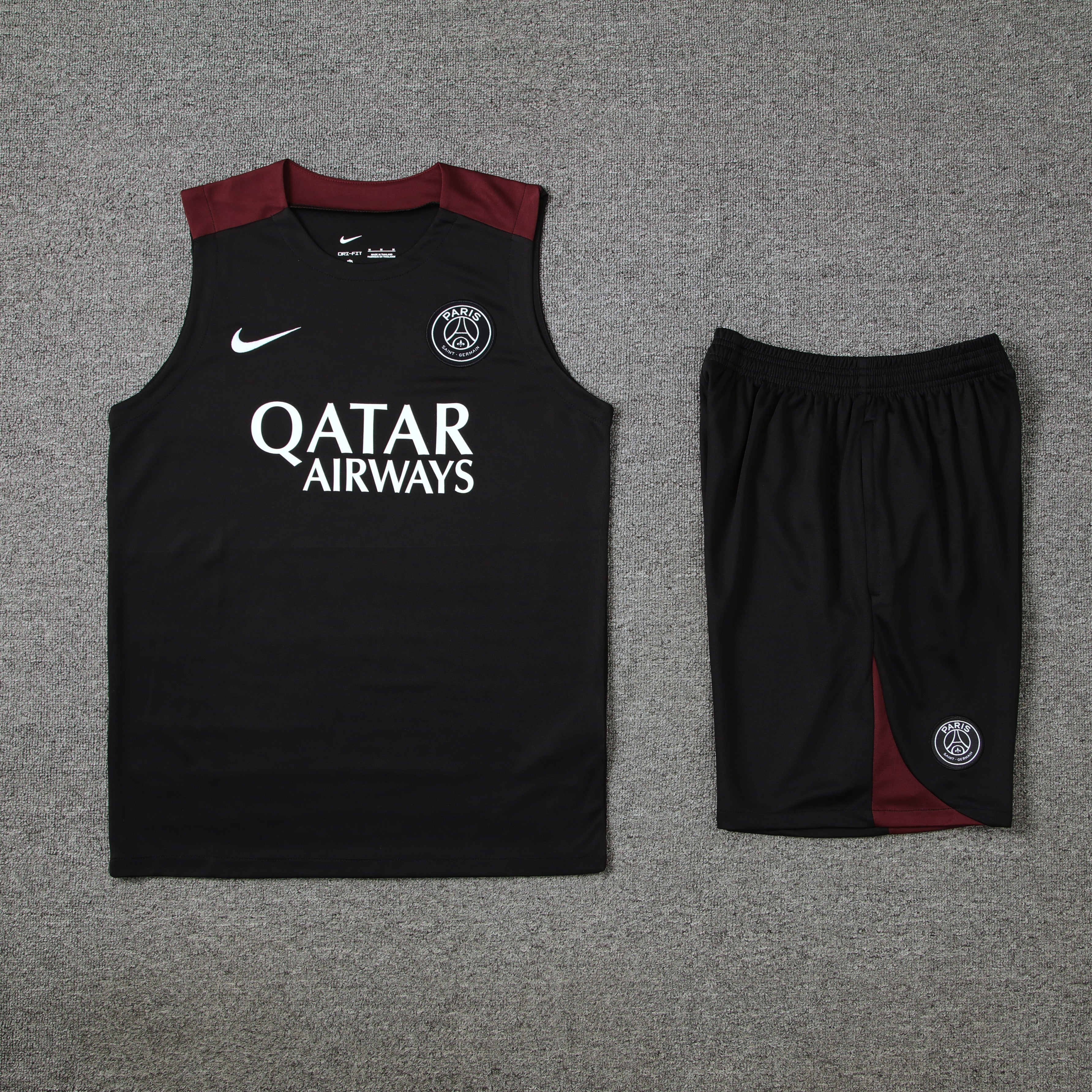 PSG Training Set 2024-25 - Sleeveless Black and Red