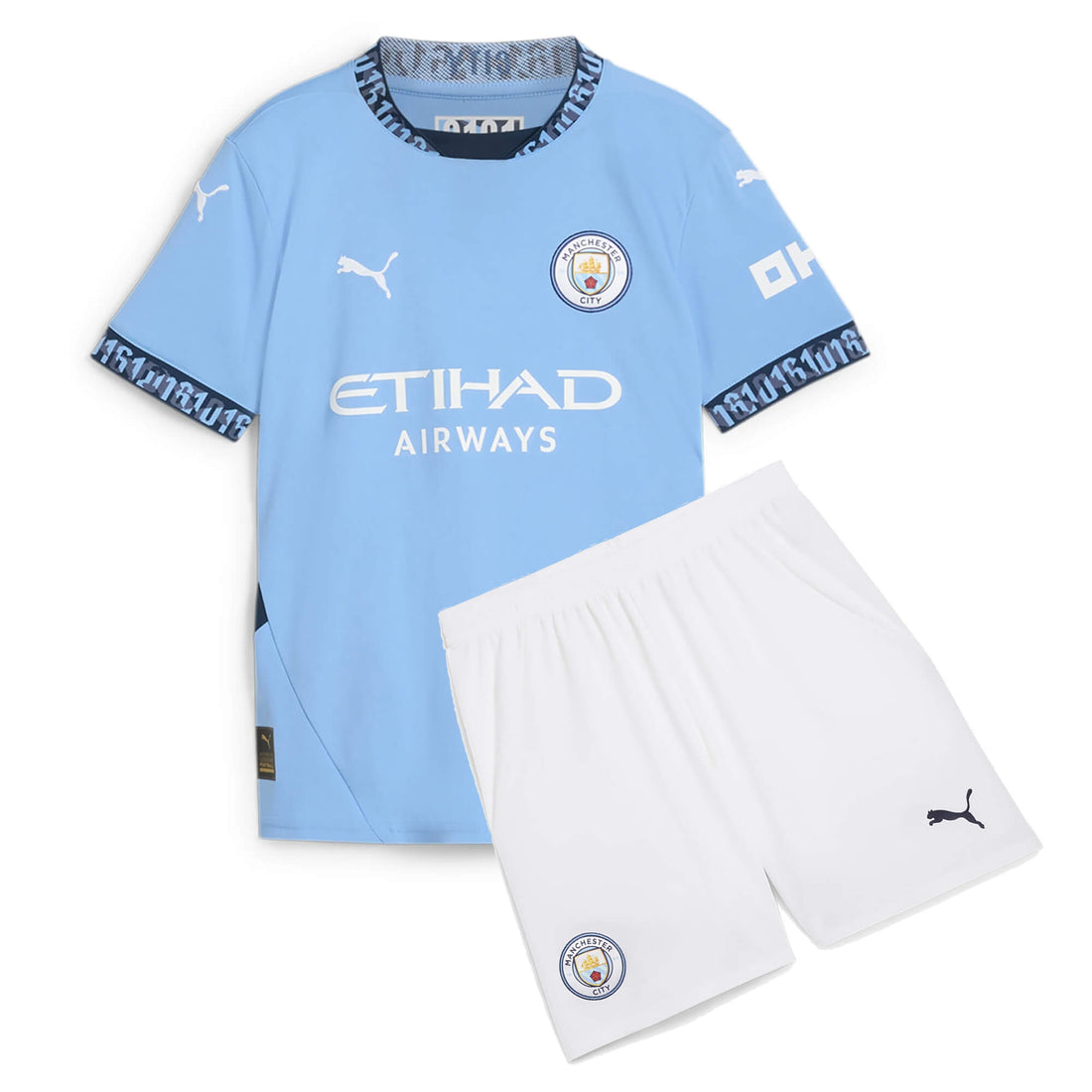 Manchester City Home Kids Football Kit 2024 25