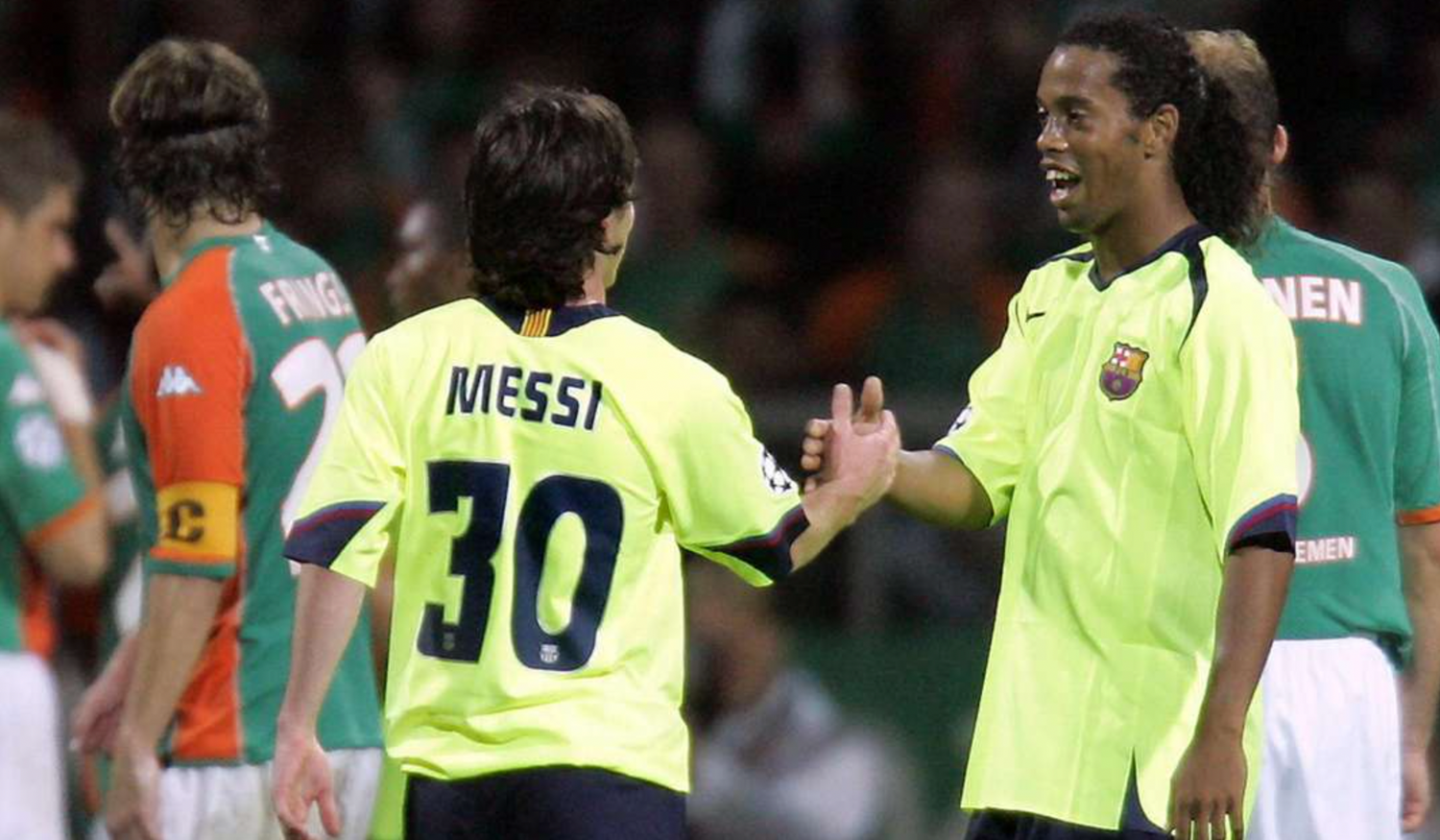 2005-06 Barcelona Fluorescent Away Retro Shirt