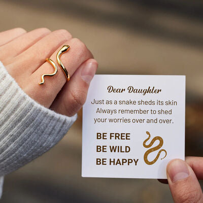 gold snake twist ring