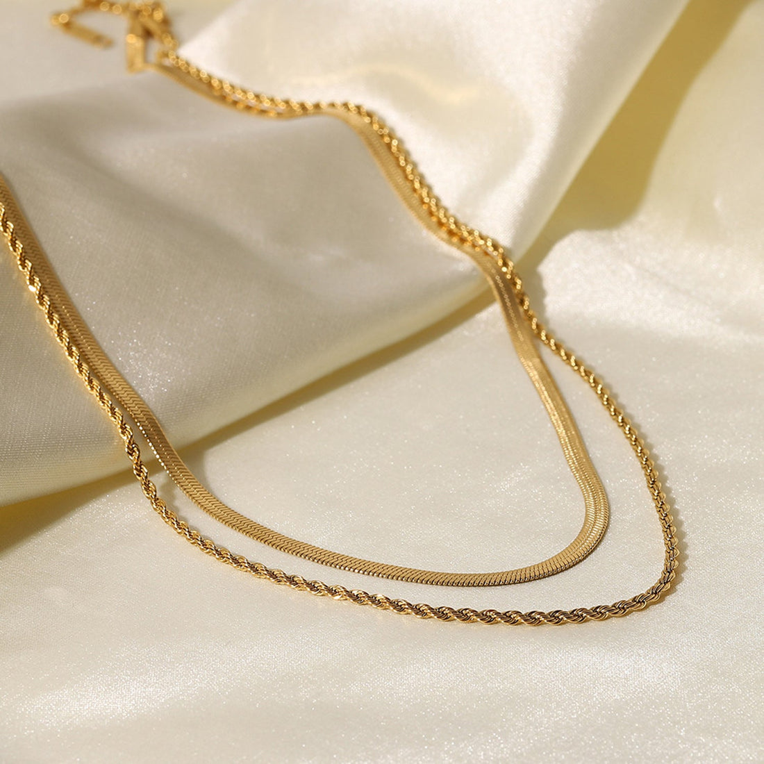 dual layer gold plated chain