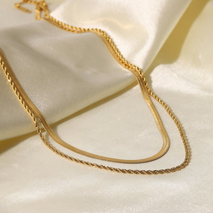 dual layer gold plated chain