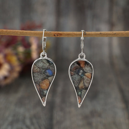 gemstone drop earrings