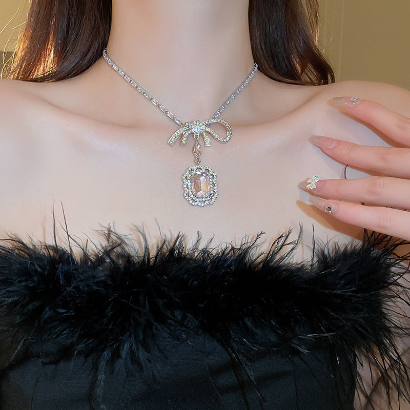 geometric crystal pendant