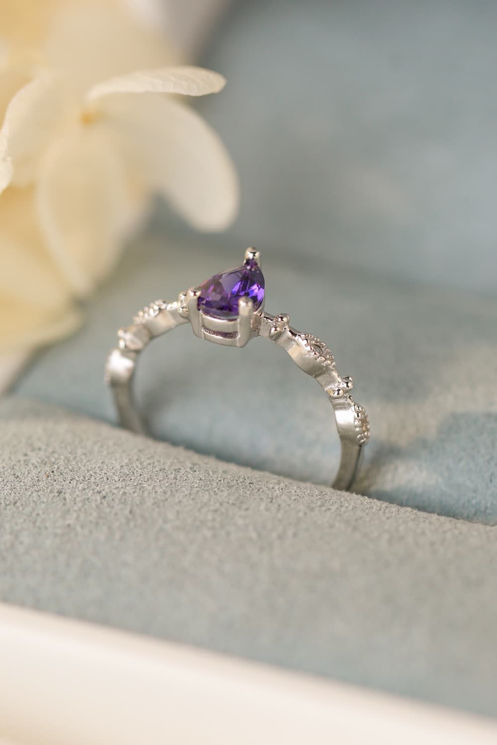 amethyst silver circle