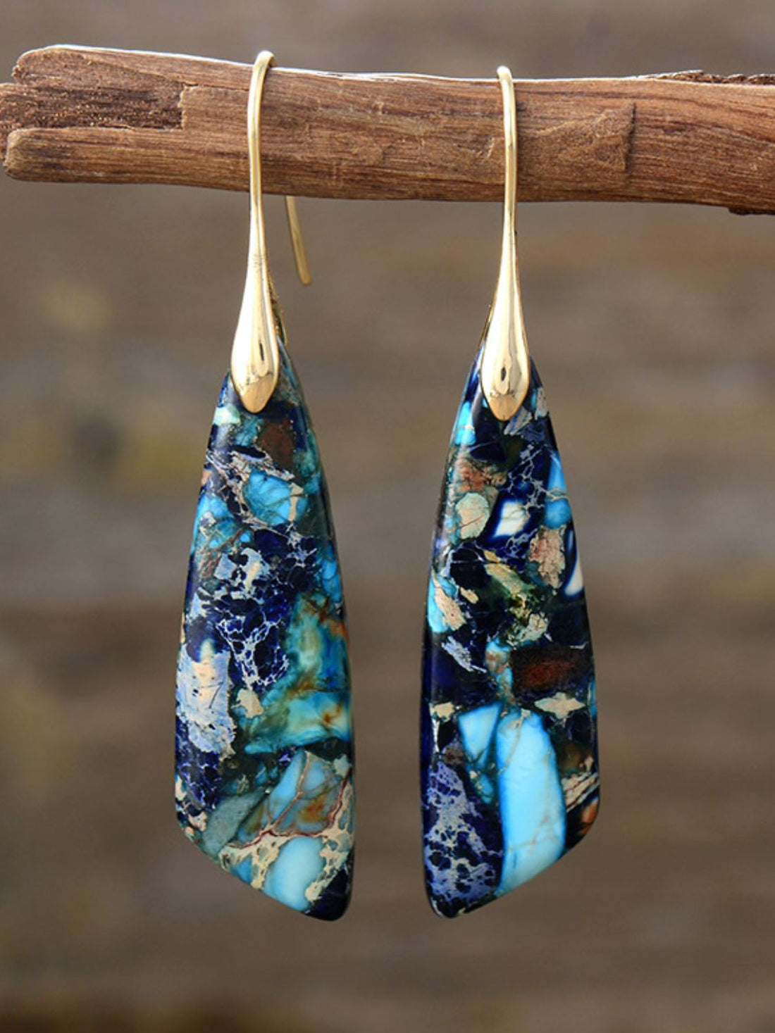 geometric dangle hoops