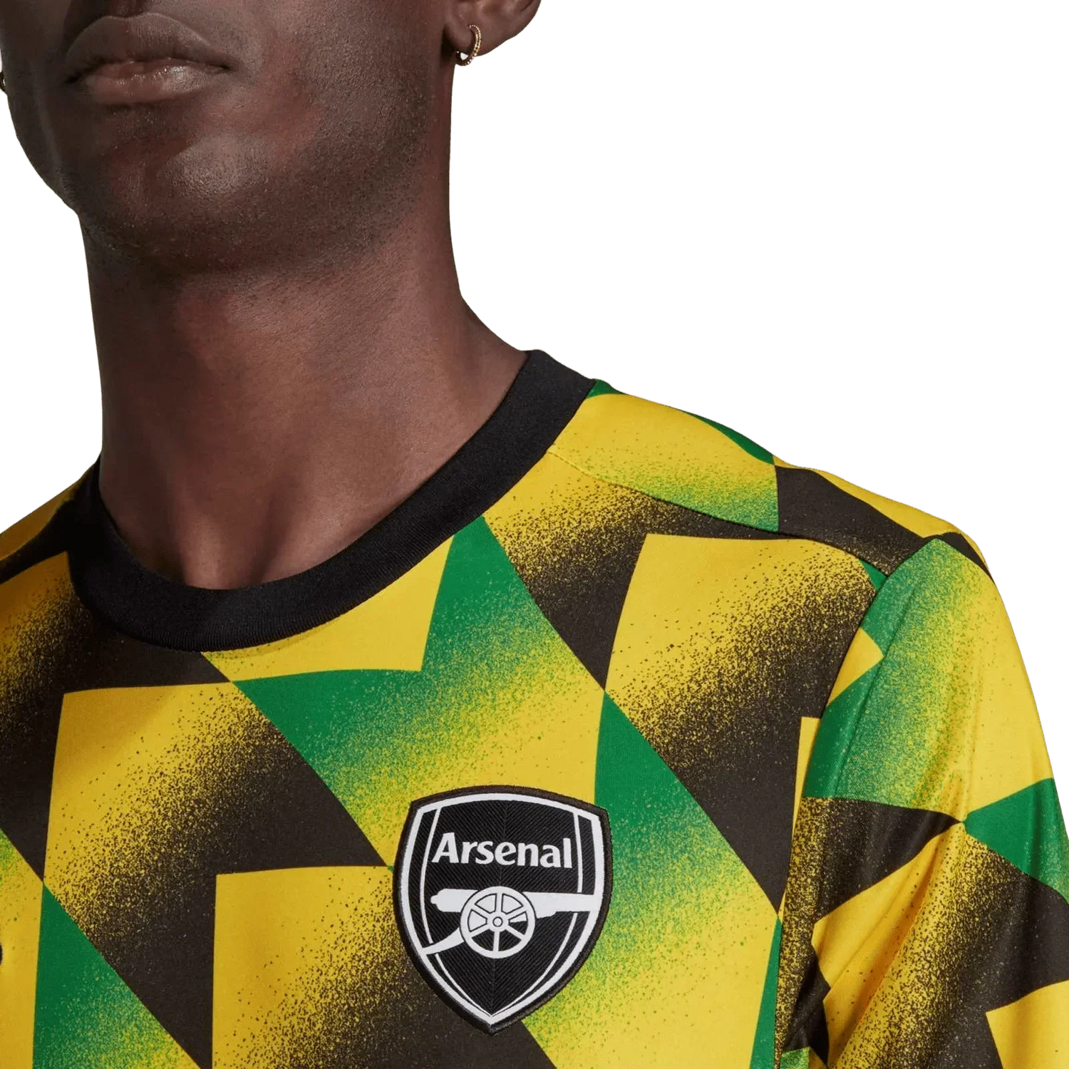 Arsenal Jamaica Shirt 2022/23 Pre-Match Yellow Green