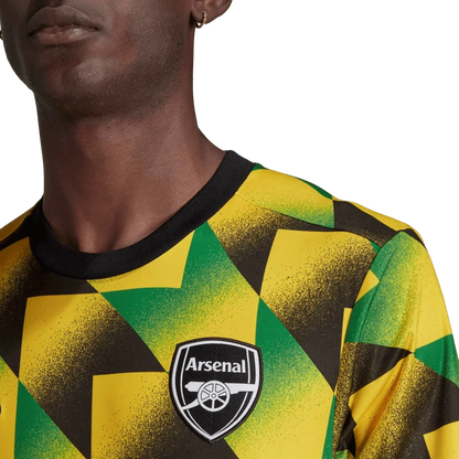 Arsenal Jamaica Shirt 2022/23 Pre-Match Yellow Green
