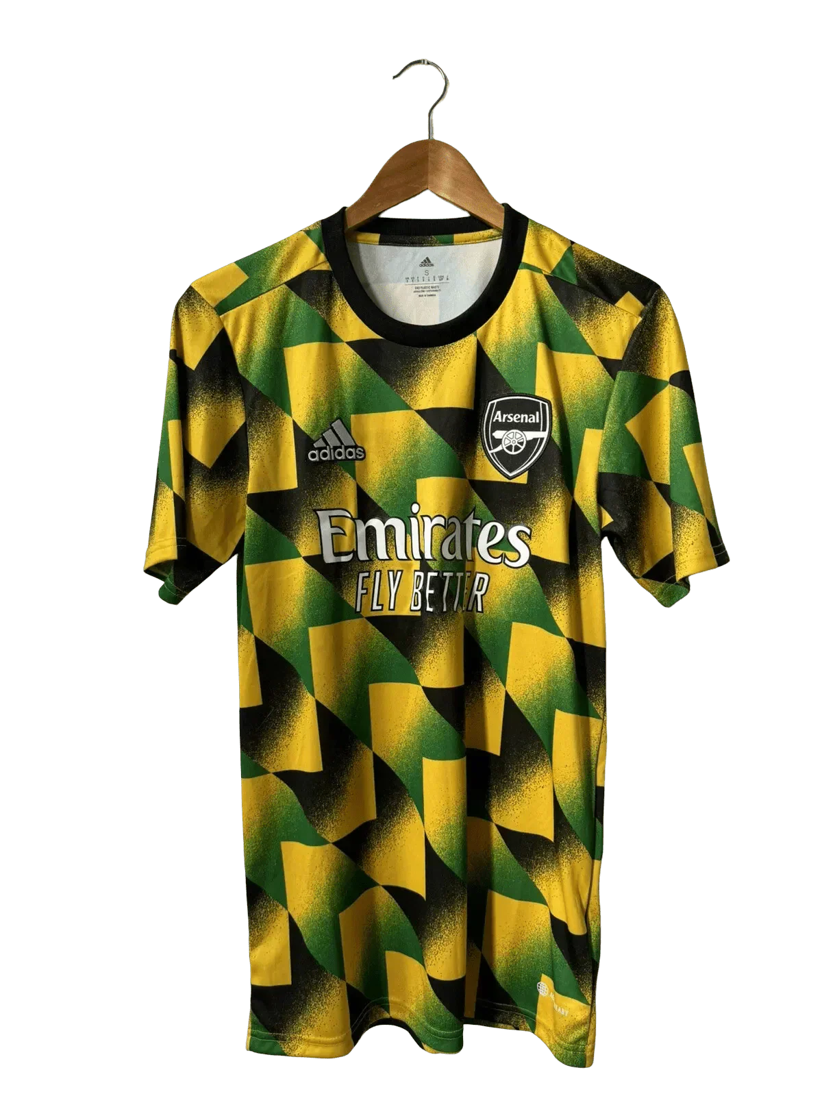 Arsenal Jamaica Shirt 2022/23 Pre-Match Yellow Green