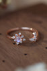 rose gold moonstone open ring