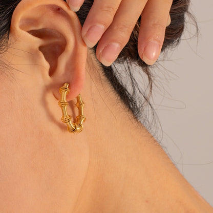 gold c hoop earrings