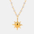 gold pearl sun pendant